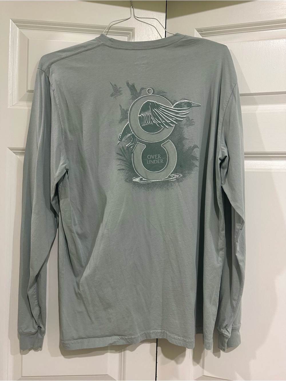 Over Under Men's Long-Sleeve Graphic Tee in Sage Green